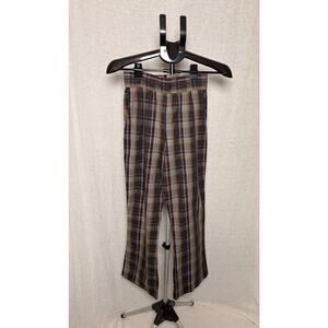 Stone Cold Fox Plaid Print Wide Leg Pants Boho Chic Subtle Flare Rare
Size 1